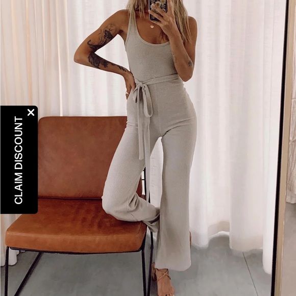 Princess Polly Pants - Princess Polly Callie Ribbed Jumpsuit